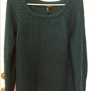 FOREVER 21 + Knitted Sweater + Dark blue/teal